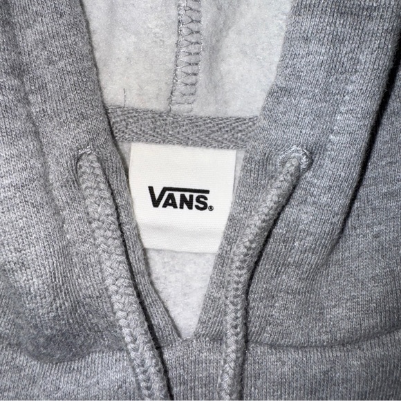 Vans Gray Cropped Hoodie Sweatshirt Women’s Size M - Picture 3 of 8